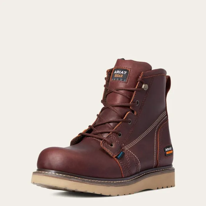 Work Boots Men Ariat Rebar Wedge 6034 Waterproof Work Boot Rusted Copper
