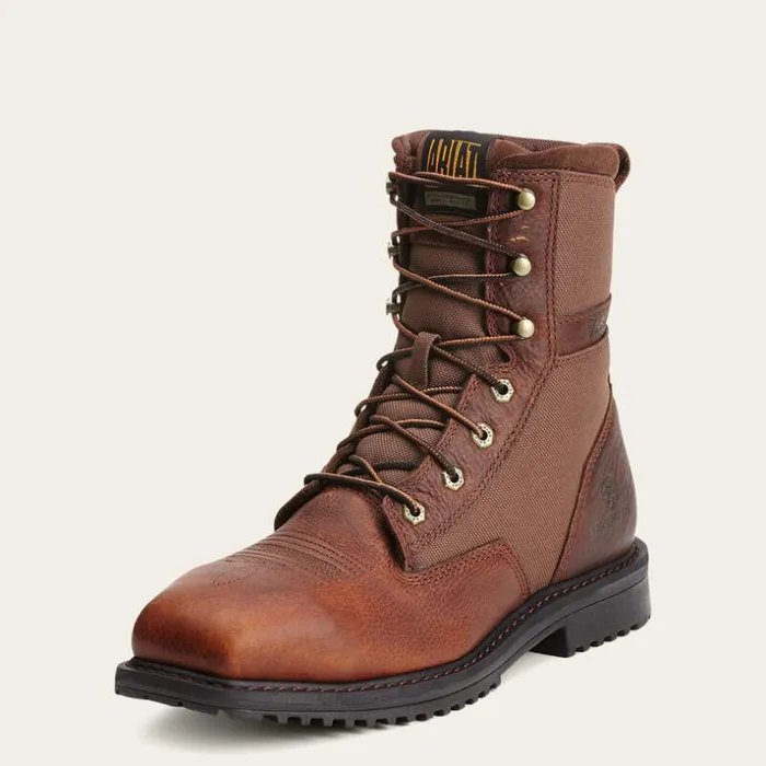 Work Boots Men Ariat RigTek 8034 Wide Square Toe Composite Toe Work Boot Oiled Brown Work Boots Men Ariat RigTek 8034 Wide Square Toe Composite Toe Work Boot Oiled Brown