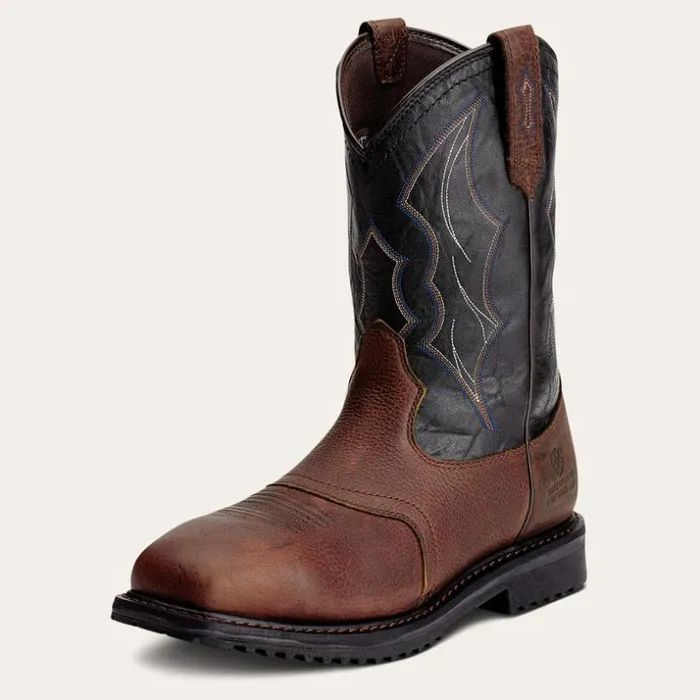 Work Boots Men Ariat RigTek Wide Square Toe Waterproof Composite Toe Work Boot Oiled Brown Work Boots Men Ariat RigTek Wide Square Toe Waterproof Composite Toe Work Boot Oiled Brown
