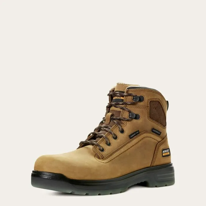 Work Boots Men Ariat Turbo 6034 Waterproof Carbon Toe Work Boot Aged Bark
