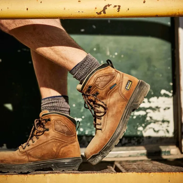 Work Boots Men Ariat Turbo 6034 Waterproof Carbon Toe Work Boot Aged Bark Work Boots Men Ariat Turbo 6034 Waterproof Carbon Toe Work Boot Aged Bark