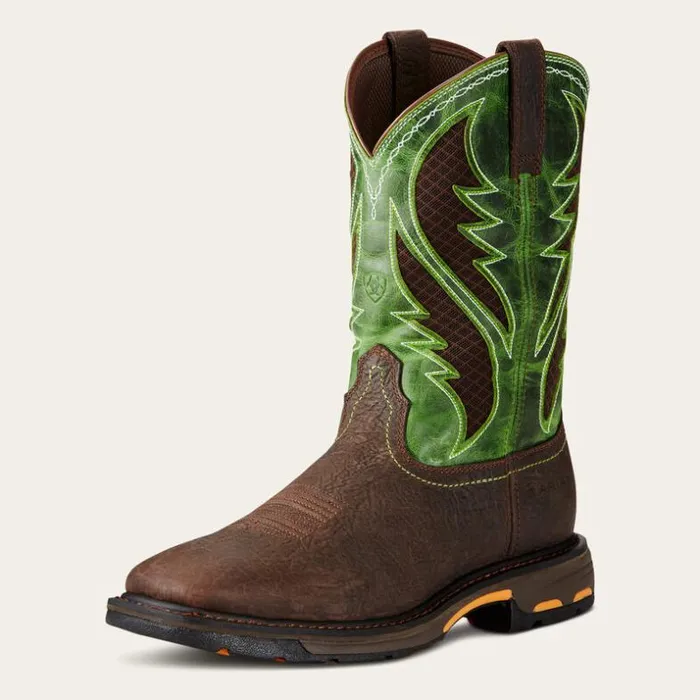 Work Boots Men Ariat WorkHog Wide Square Toe VentTEK Work Boot Bruin Brown