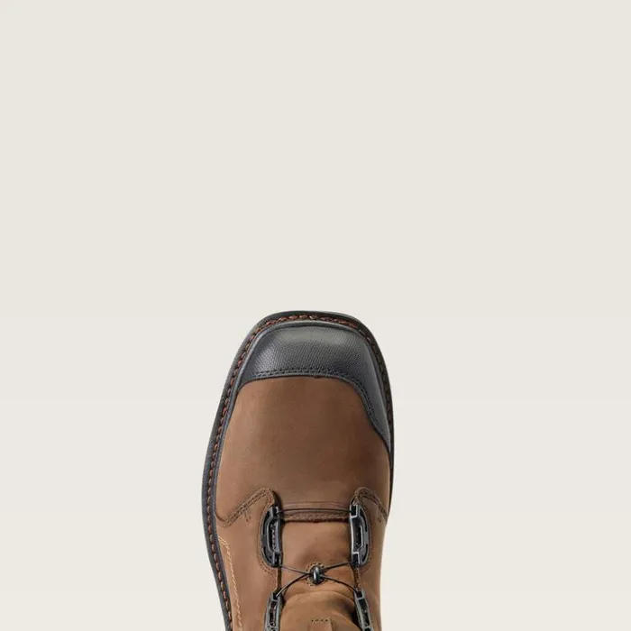 Work Boots Men Ariat WorkHog XT 8034 BOA Waterproof Carbon Toe Work Boot Chocolate Brown Work Boots Men Ariat WorkHog XT 8034 BOA Waterproof Carbon Toe Work Boot Chocolate Brown