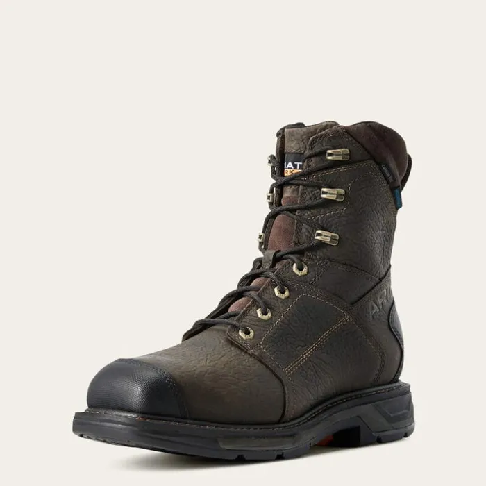 Work Boots Men Ariat WorkHog XT 8034 Side Zip Waterproof Carbon Toe Work Boot Bruin Brown Work Boots Men Ariat WorkHog XT 8034 Side Zip Waterproof Carbon Toe Work Boot Bruin Brown