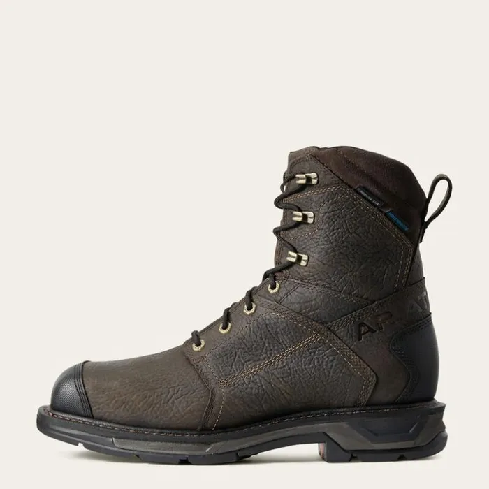 Work Boots Men Ariat WorkHog XT 8034 Side Zip Waterproof Carbon Toe Work Boot Bruin Brown