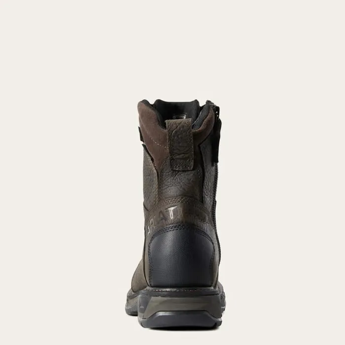 Work Boots Men Ariat WorkHog XT 8034 Side Zip Waterproof Carbon Toe Work Boot Bruin Brown