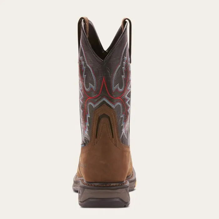 Work Boots Men Ariat WorkHog XT Waterproof Carbon Toe Work Boot Oily Distressed Brown