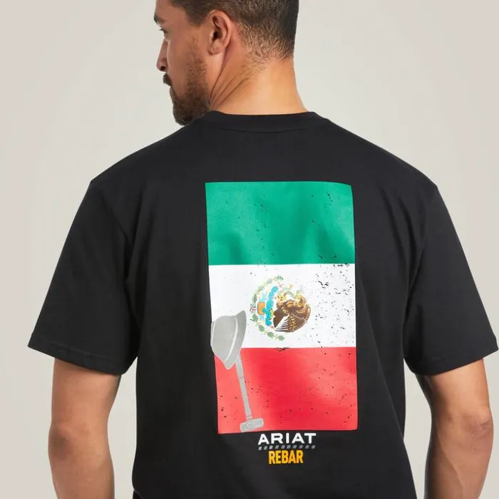 Workwear Men Ariat Rebar Cotton Strong Mexican Pride Graphic TShirt Black Workwear Men Ariat Rebar Cotton Strong Mexican Pride Graphic TShirt Black