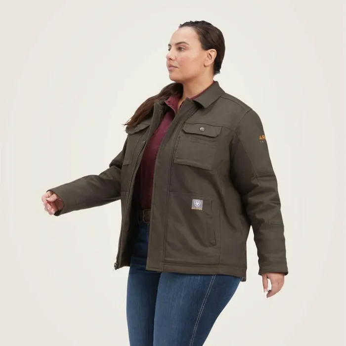 Workwear Women Ariat Rebar DuraCanvas SherpaLined Coat Mole Workwear Women Ariat Rebar DuraCanvas SherpaLined Coat Mole