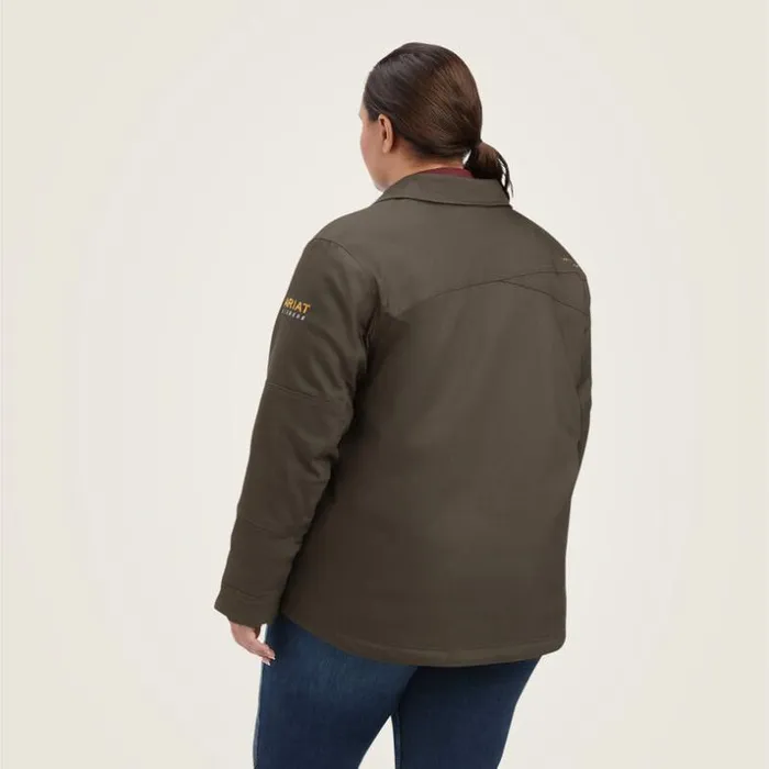 Workwear Women Ariat Rebar DuraCanvas SherpaLined Coat Mole Workwear Women Ariat Rebar DuraCanvas SherpaLined Coat Mole