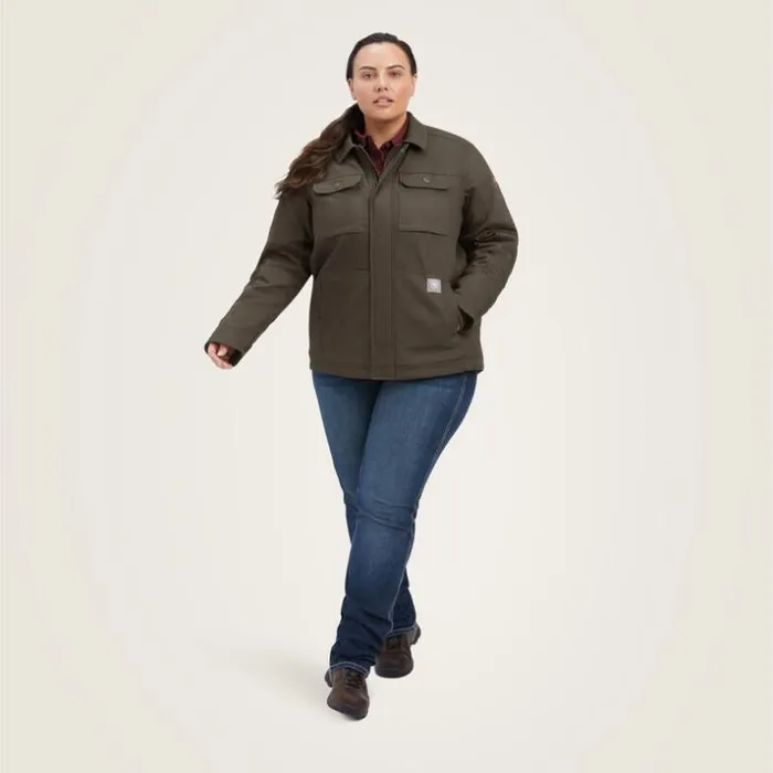 Workwear Women Ariat Rebar DuraCanvas SherpaLined Coat Mole Workwear Women Ariat Rebar DuraCanvas SherpaLined Coat Mole