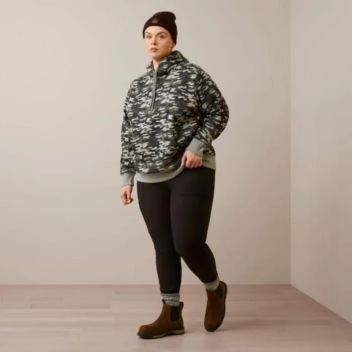 Workwear Women Ariat Rebar Graphic Printed Hoodie Heather Grey Camo Workwear Women Ariat Rebar Graphic Printed Hoodie Heather Grey Camo