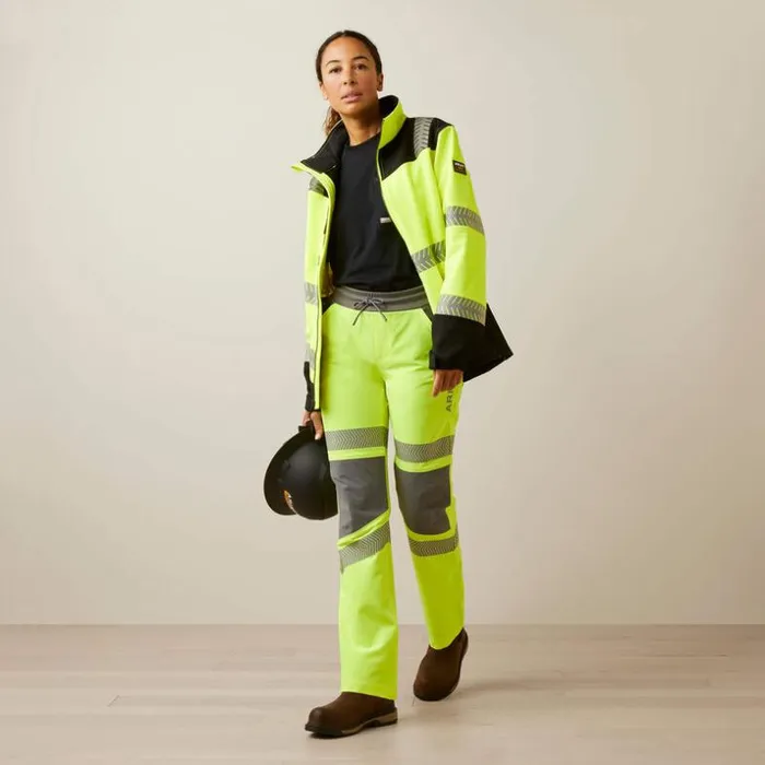 Workwear Women Ariat Rebar HiVis Softshell Jacket Hivis Yellow