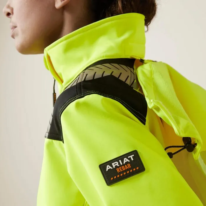 Workwear Women Ariat Rebar HiVis Softshell Jacket Hivis Yellow