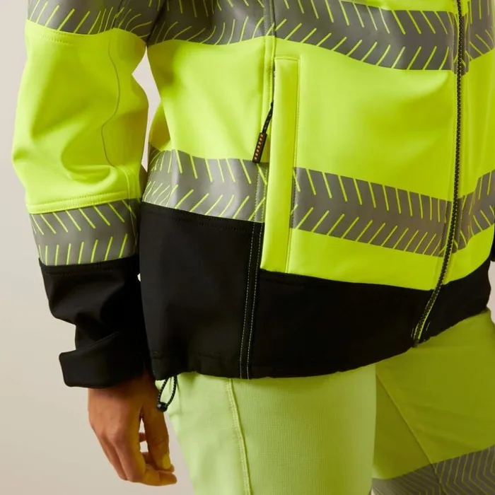 Workwear Women Ariat Rebar HiVis Softshell Jacket Hivis Yellow