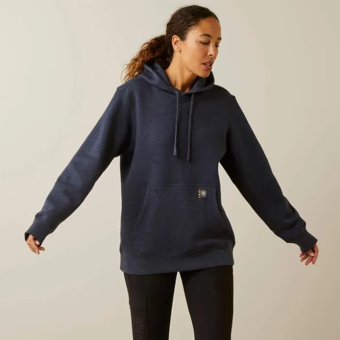 Workwear Women Ariat Rebar Superior Hoodie Navy Heather Workwear Women Ariat Rebar Superior Hoodie Navy Heather