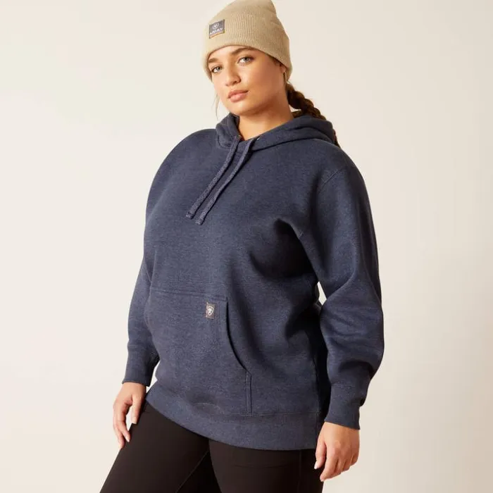 Workwear Women Ariat Rebar Superior Hoodie Navy Heather Workwear Women Ariat Rebar Superior Hoodie Navy Heather
