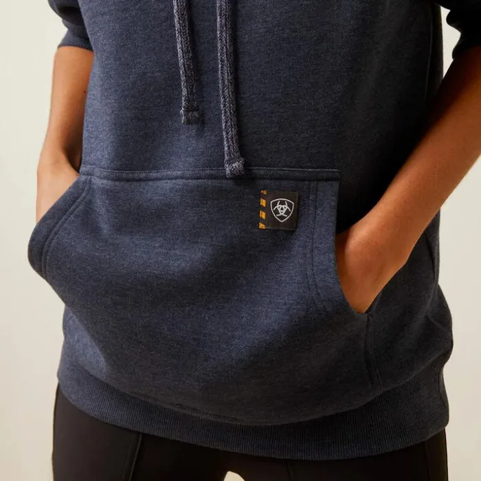 Workwear Women Ariat Rebar Superior Hoodie Navy Heather Workwear Women Ariat Rebar Superior Hoodie Navy Heather