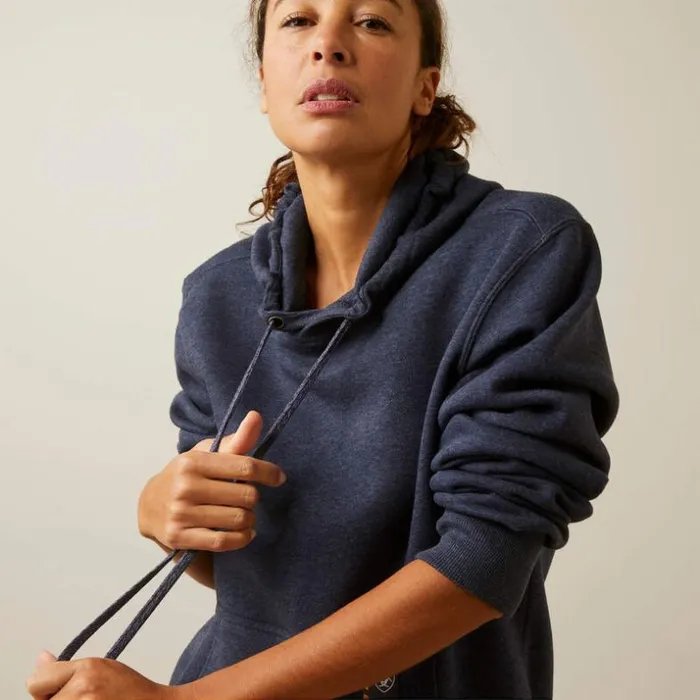 Workwear Women Ariat Rebar Superior Hoodie Navy Heather Workwear Women Ariat Rebar Superior Hoodie Navy Heather