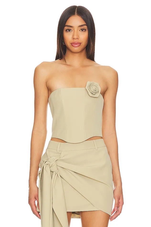 X Anja Dujakovi Lyra Top Sage Green Women Lovers and Friends Tops