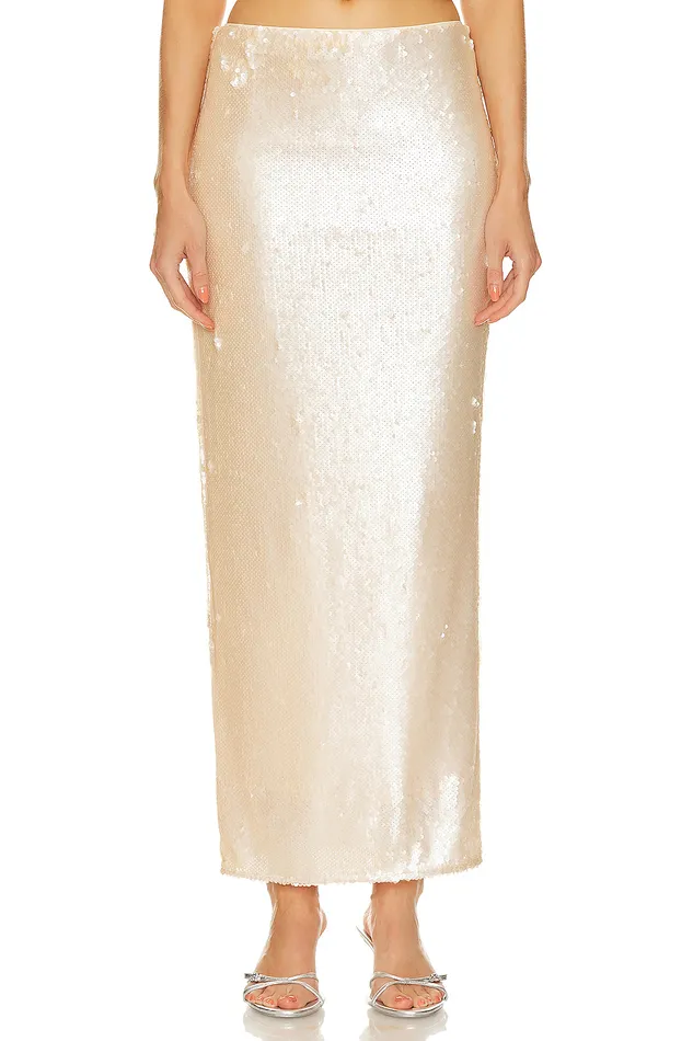 X Bridget Lilium Skirt Beige Neutral Women Lovers and Friends Skirts