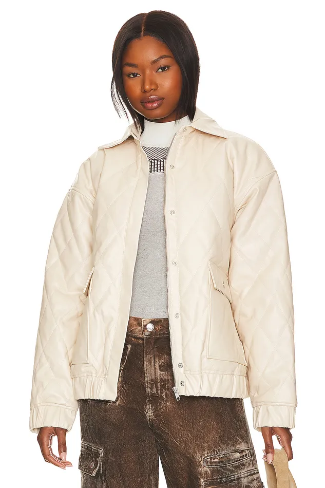 X Rachel Rylee Faux Leather Jacket Bone White Women Lovers and Friends Leather X Rachel Rylee Faux Leather Jacket Bone White Women Lovers and Friends Leather