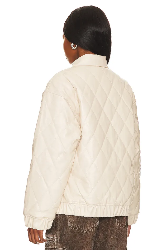 X Rachel Rylee Faux Leather Jacket Bone White Women Lovers and Friends Leather