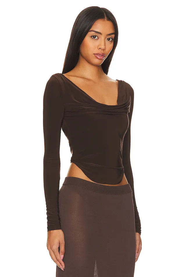 Xander Top Chocolate Brown Women Lovers and Friends Tops Xander Top Chocolate Brown Women Lovers and Friends Tops