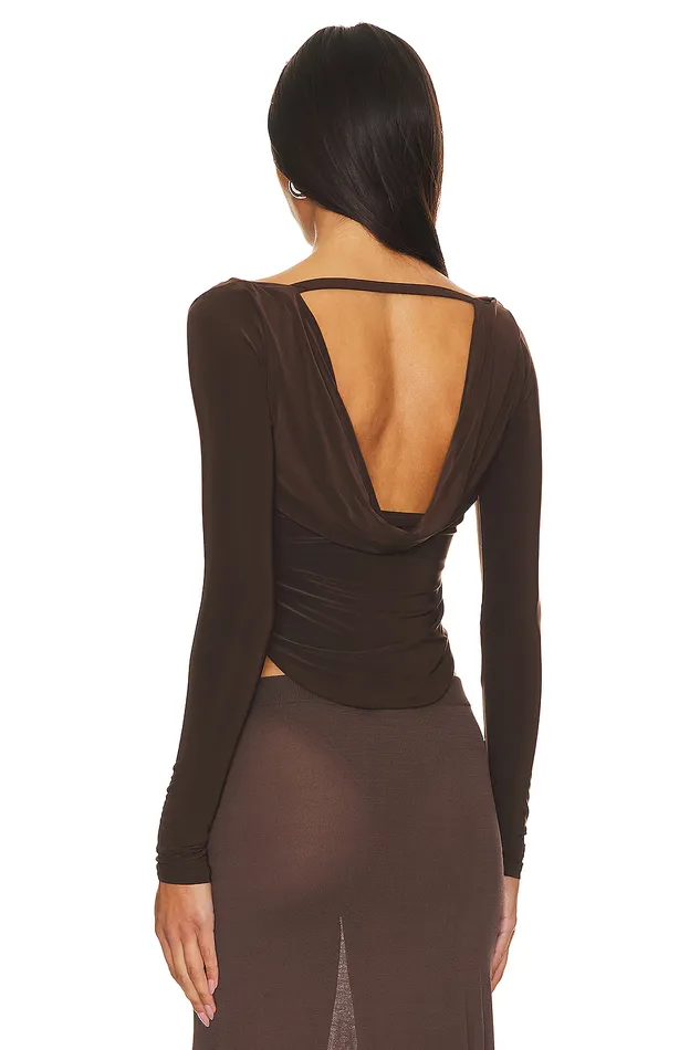 Xander Top Chocolate Brown Women Lovers and Friends Tops Xander Top Chocolate Brown Women Lovers and Friends Tops
