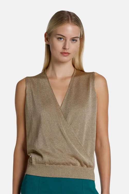 Zuccotto Zuccotto Light Gold Tops and TShirts Luisa Spagnoli Women